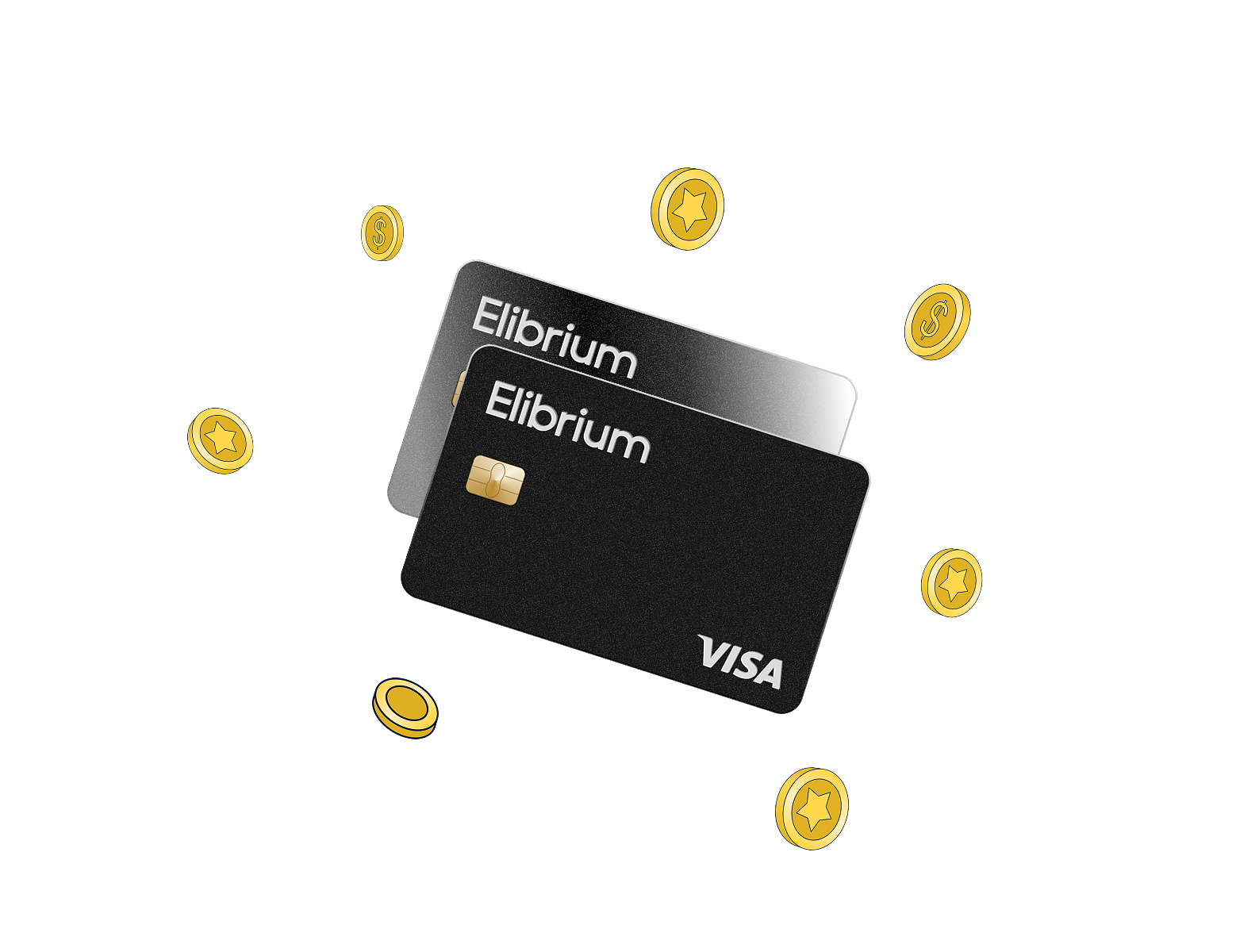 Cashback illustration with startup card